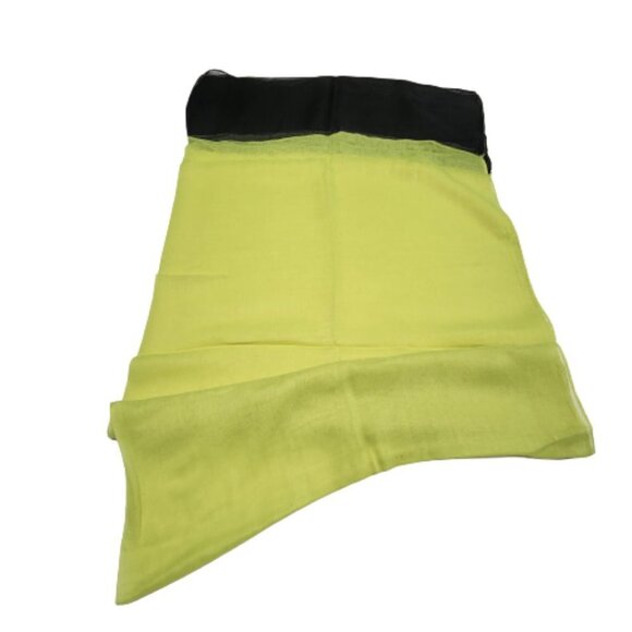 Lime Green and Black Pareo or Sarong Beach Coverup Large Wide Sheer Scarf - NEW - Picture 3 of 7